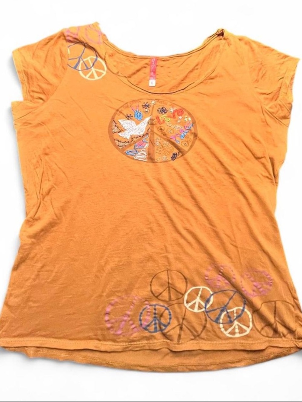 Trixie Large Peace Sign T shirt, L
